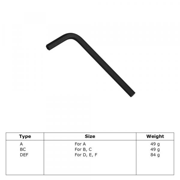 Typ_75 Inbusschlüssel für Ø 42,4 mm, 48,3 mm, 60,3 mm 