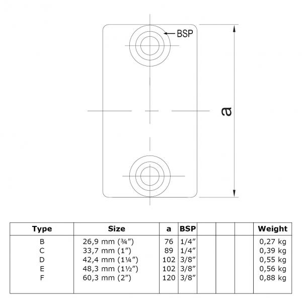 Typ_8 Rohrverbinder gerade (außen) Ø 60,3 mm 