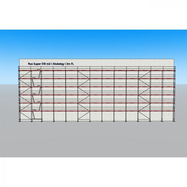 Gebrauchtes Fassadengerüst 500 m², Rux Super 65, Feldlänge 3,0 m Alu-Belag 