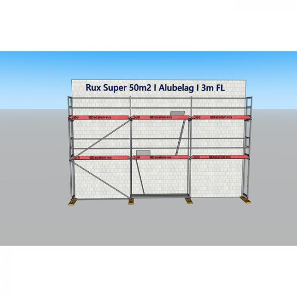 Gebrauchtes Fassadengerüst 50 m², Rux Super 65, Feldlänge 3,0 m Alu-Belag  