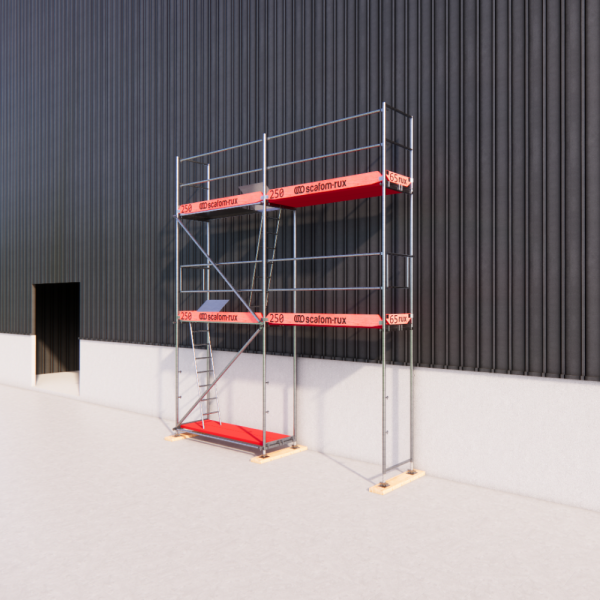 Rux Super Fassadengerüst 28m² | Komplettes Gerüstpaket – Feldlänge 2,5 m  