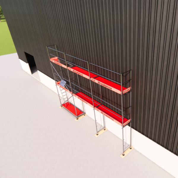 Rux Super Fassadengerüst 51m² | Komplettes Gerüstpaket – Feldlänge 2,5 m 