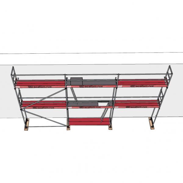 Rux Super Öse ALU Fassadengerüst 49 m², Feldlänge 3,00 m Holz-Belag 