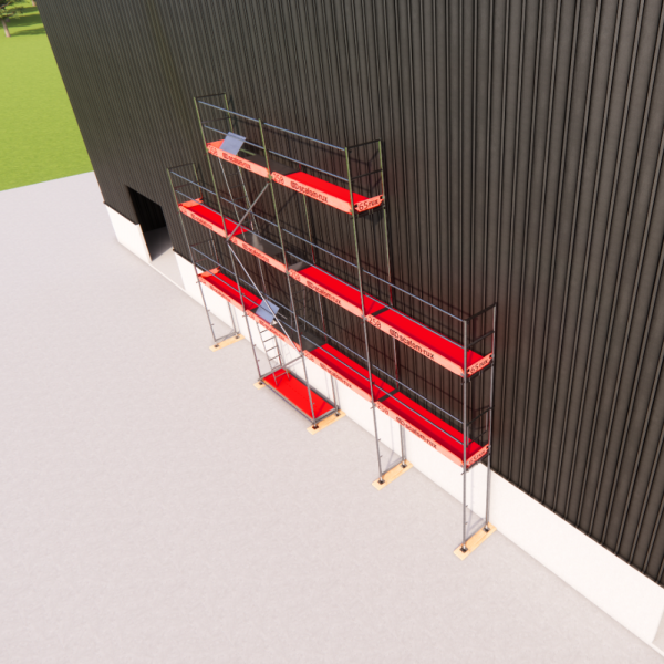 Rux Super Fassadengerüst 78m² | Komplettes Gerüstpaket – Feldlänge 2,5 m  