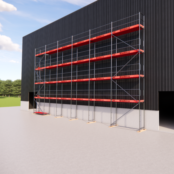 Rux Super Fassadengerüst 190m² | Komplettes Gerüstpaket – Feldlänge 3,00 m 