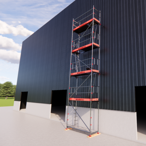 Rux Framescaff Fassadengerüst 36 m² | Komplettes Gerüstpaket - technisch kompatibel zu Layher 