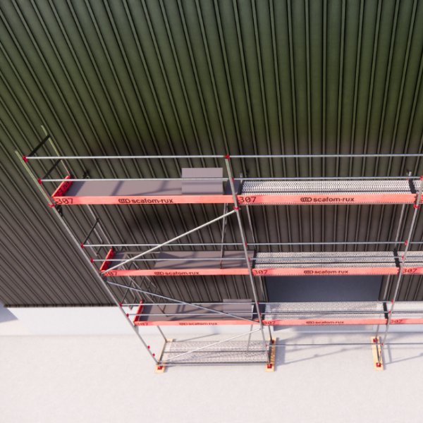 Rux Framescaff Fassadengerüst 82 m² | Komplettes Gerüstpaket - technisch kompatibel zu Layher 