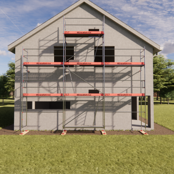 Rux Framescaff Fassadengerüst 56 m² | Komplettes Gerüstpaket - technisch kompatibel zu Layher 