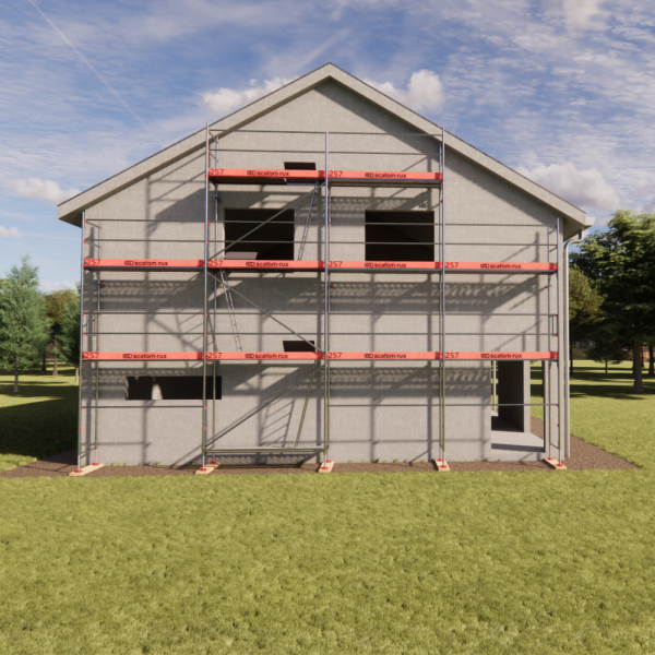 Rux Framescaff Fassadengerüst 78 m² | Komplettes Gerüstpaket - technisch kompatibel zu Layher 