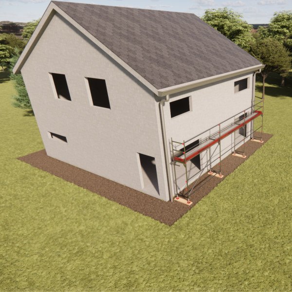 Rux Framescaff Fassadengerüst 41 m² | Komplettes Gerüstpaket - technisch kompatibel zu Layher 