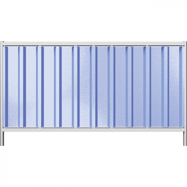 Mobilzaun / Absperrgitter / Sichtschutzwand „Trapez“, 2,2 x 1,20 m blau