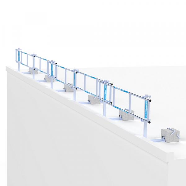 SGS Slim Dachrandsicherung für Flachdächer 3,00 - 27,00 m 