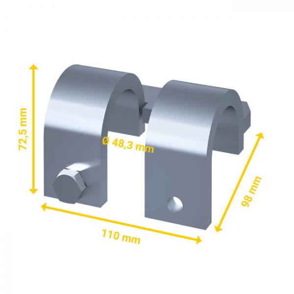 Ringscaff Adapter für Zwischenriegel mit Schraube SW 19 