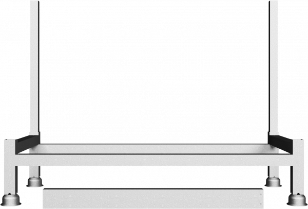 Palette für Absperrgitter, 140 x 57 x 82 cm 