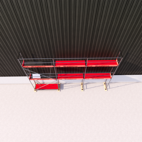 Rux Super Fassadengerüst 51m² | Komplettes Gerüstpaket – Feldlänge 2,5 m 