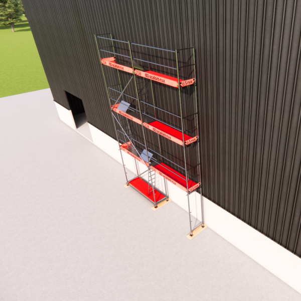 Rux Super Fassadengerüst 68m² | Komplettes Gerüstpaket – Feldlänge 2,5 m 