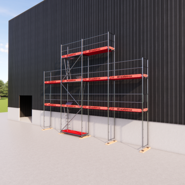 Rux Super Fassadengerüst 78m² | Komplettes Gerüstpaket – Feldlänge 2,5 m  