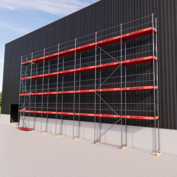 Rux Super Fassadengerüst 185m² | Komplettes Gerüstpaket – Feldlänge 2,5 m  
