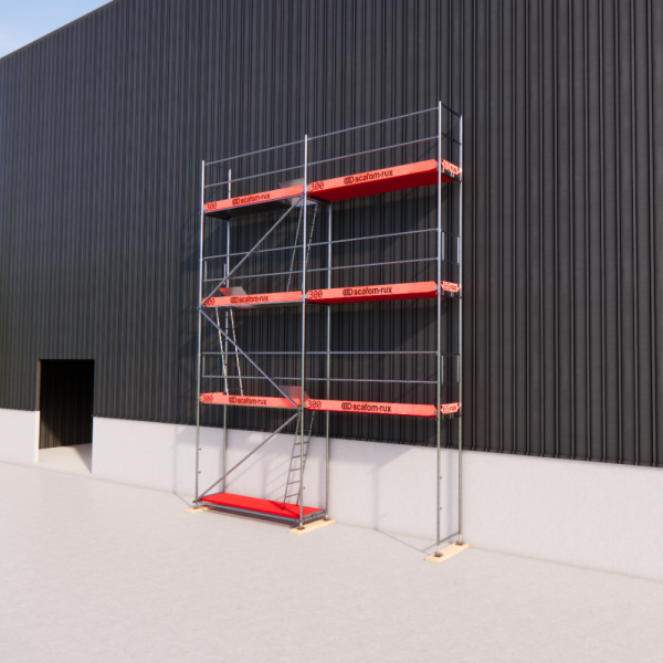 Rux Super Fassadengerüst 56m² | Komplettes Gerüstpaket – Feldlänge 3,00 m 