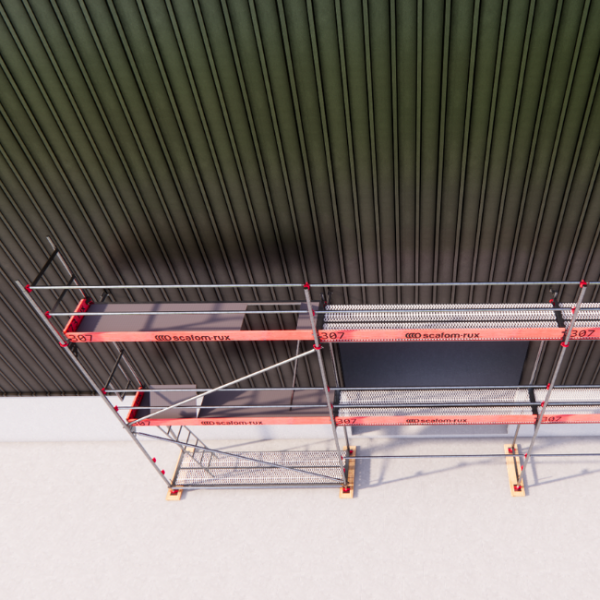 Rux Framescaff Fassadengerüst 61 m² | Komplettes Gerüstpaket - technisch kompatibel zu Layher 