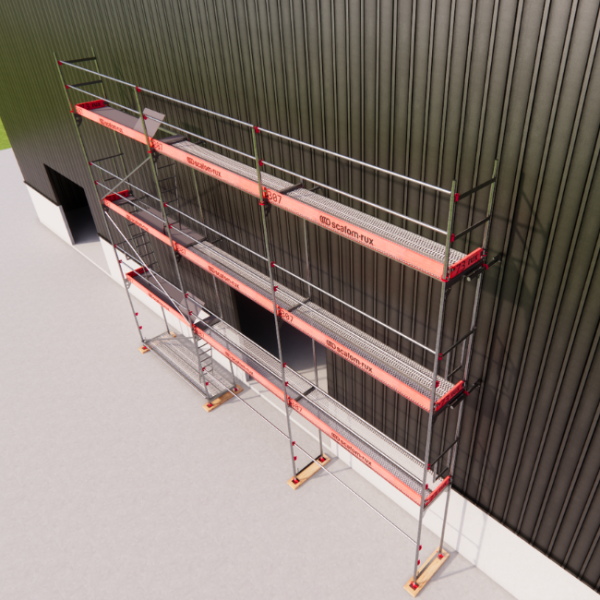 Rux Framescaff Fassadengerüst 82 m² | Komplettes Gerüstpaket - technisch kompatibel zu Layher 