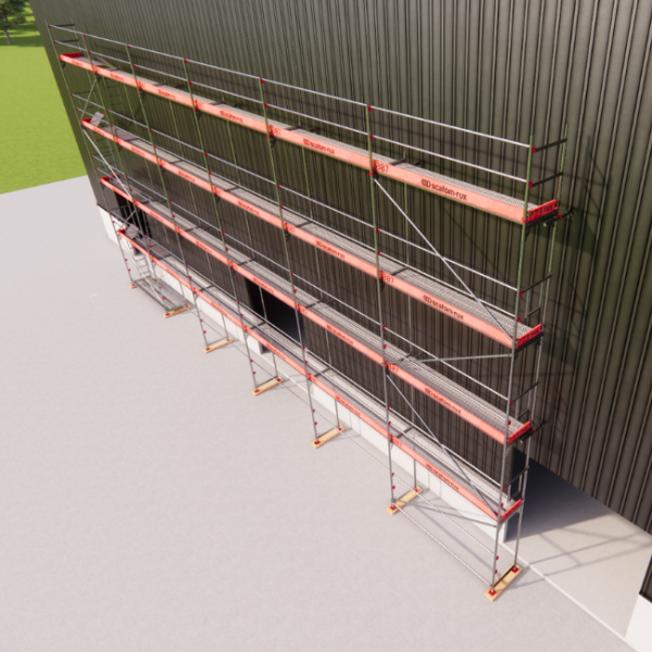 Rux Framescaff Fassadengerüst 194 m² | Komplettes Gerüstpaket - technisch kompatibel zu Layher 