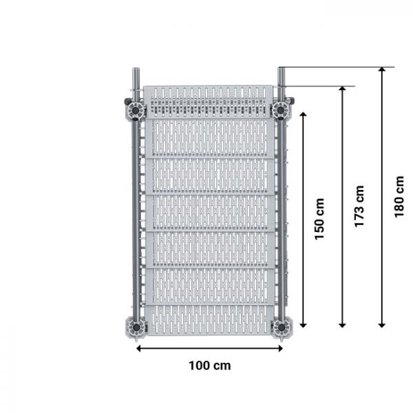 Bautreppe, Außentreppe Komfort plus, ab 1.20 m Höhenunterschied 1.50 x 1.00 m 