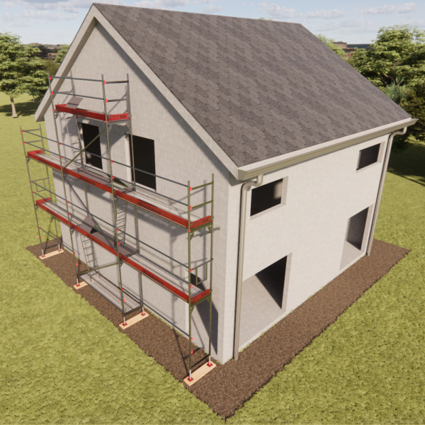 Rux Framescaff Fassadengerüst 65 m² | Komplettes Gerüstpaket - technisch kompatibel zu Layher 