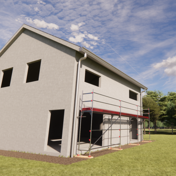 Rux Framescaff Fassadengerüst 41 m² | Komplettes Gerüstpaket - technisch kompatibel zu Layher 