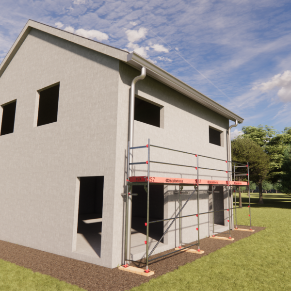 Rux Framescaff Fassadengerüst 35 m² | Komplettes Gerüstpaket - technisch kompatibel zu Layher 
