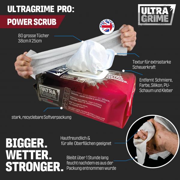 Uniwipe Ultragrime Pro Power Scrub 600 Reinigungstücher  