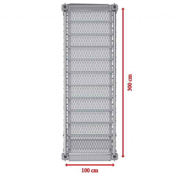 Bautreppe, Außentreppe Komfort plus, 2.00 m Höhenunterschied 3.00 x 1.00 m 