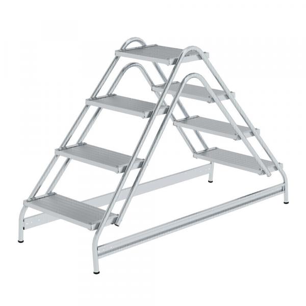 Munk Günzburger Arbeitspodest beidseitig begehbar Aluminium geriffelt 