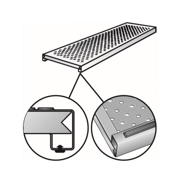Gerüstbohle aus Stahl  Breite 0,30 m (systemfrei) 