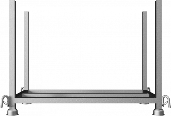Stapelpalette für Fußplatten, 130 x 63 x 90 cm 