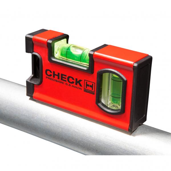 Handler 771 CHECK Mini Wasserwaage, Pocket Size 10 cm, magnetisch mit Tasche 