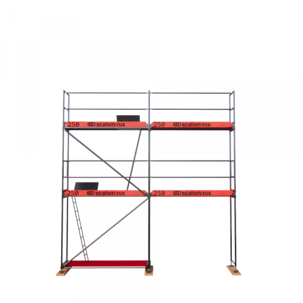 Rux Super Fassadengerüst 28m² | Komplettes Gerüstpaket – Feldlänge 2,5 m  