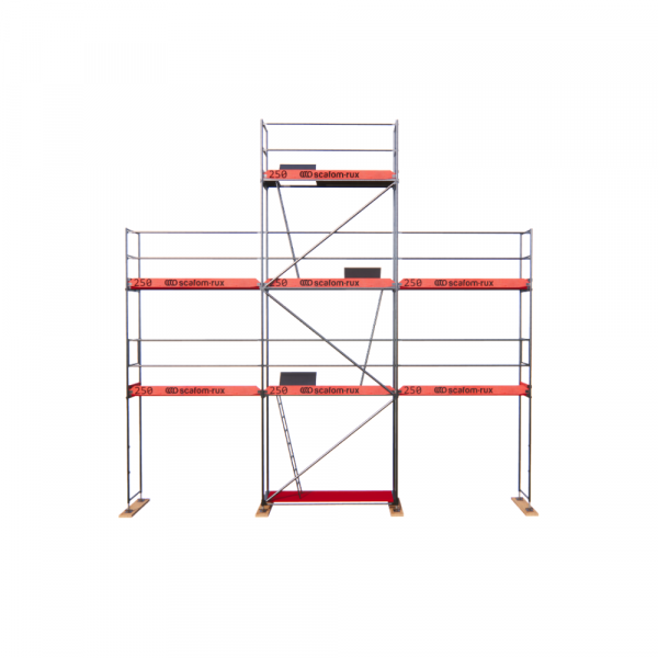 Rux Super Fassadengerüst 58m² | Komplettes Gerüstpaket – Feldlänge 2,5 m 