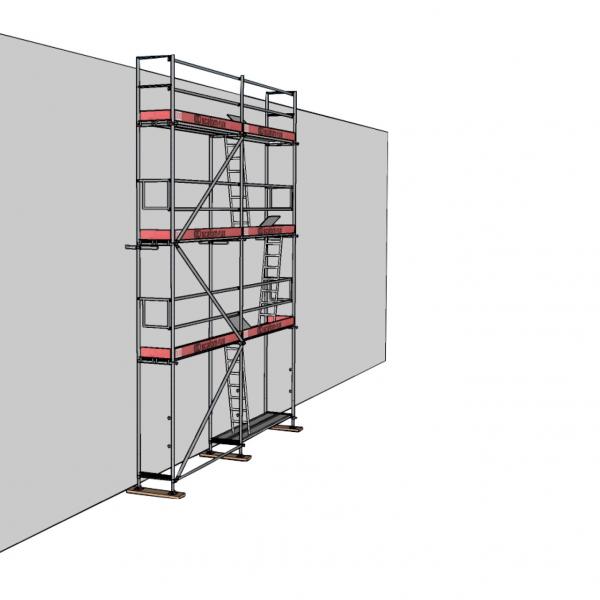 Rux Super Öse ALU Fassadengerüst 49 m², Feldlänge 3,00 m ALU-Belag 