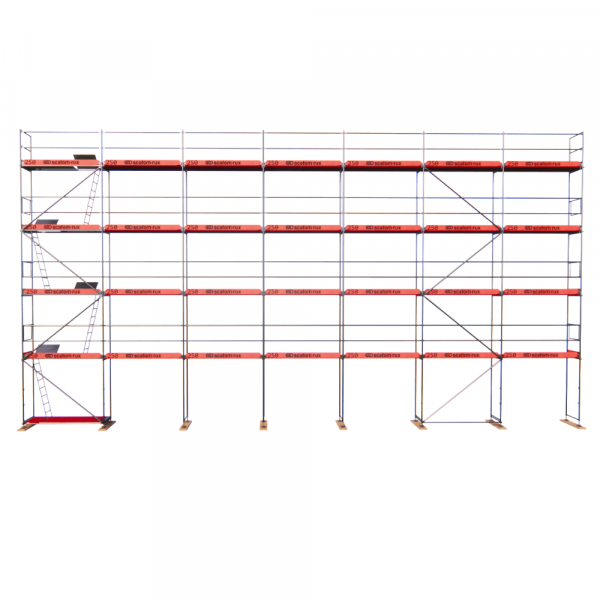 Rux Super Fassadengerüst 185m² | Komplettes Gerüstpaket – Feldlänge 2,5 m  