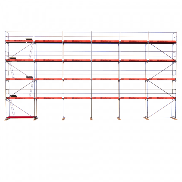 Rux Super Fassadengerüst 190 m² | Komplettes Alugerüst-Paket für Fassadenarbeiten 