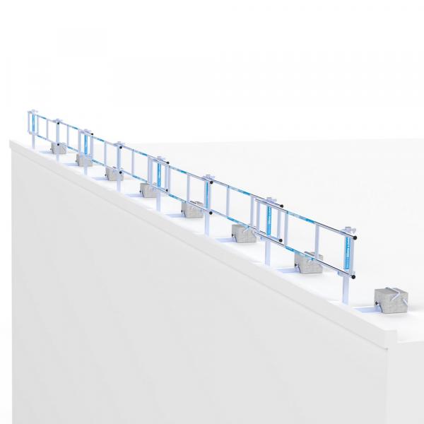 SGS Slim Dachrandsicherung für Flachdächer 3,00 - 27,00 m 