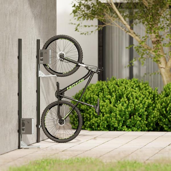 Handler Storage Fahrradlift - Vertikale Fahrradhalterung Wand Grau 