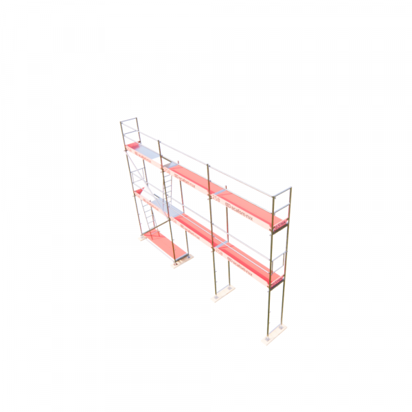 Rux Super Fassadengerüst 51m² | Komplettes Gerüstpaket – Feldlänge 2,5 m 