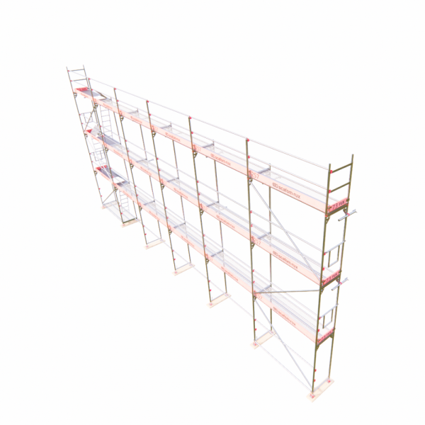 Rux Framescaff Fassadengerüst 131 m² | Komplettes Gerüstpaket - technisch kompatibel zu Layher 