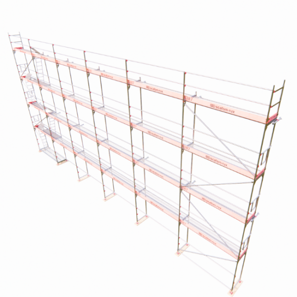 Rux Framescaff Fassadengerüst 194 m² | Komplettes Gerüstpaket - technisch kompatibel zu Layher 