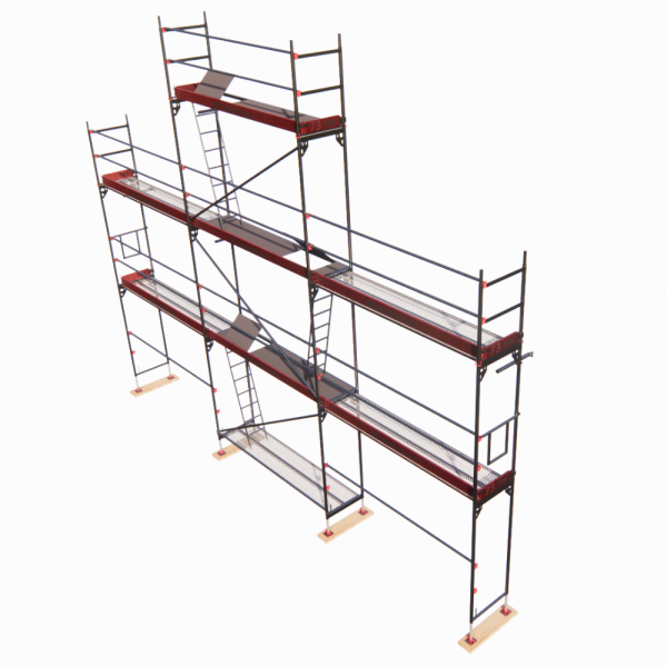 Rux Framescaff Fassadengerüst 65 m² | Komplettes Gerüstpaket - technisch kompatibel zu Layher 