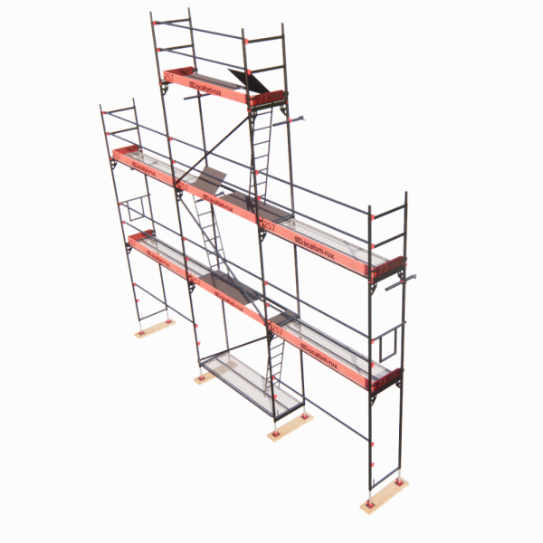 Rux Framescaff Fassadengerüst 56 m² | Komplettes Gerüstpaket - technisch kompatibel zu Layher 
