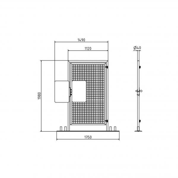 Mobilzaun / Bauzaun Fluchttür 