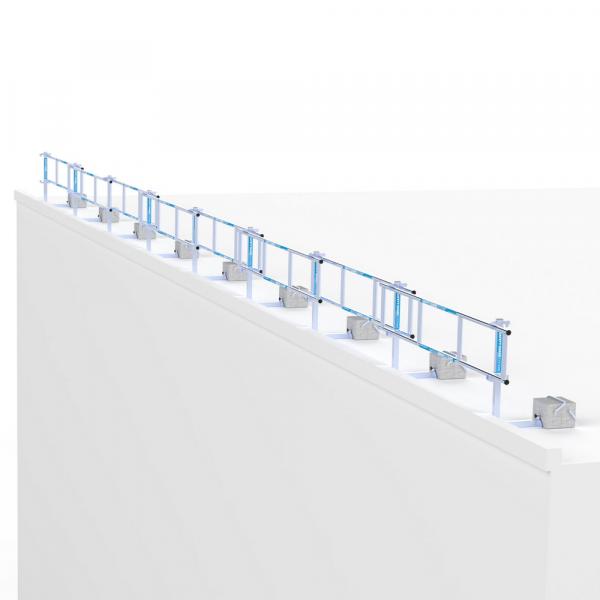 SGS Slim Dachrandsicherung für Flachdächer 3,00 - 27,00 m 